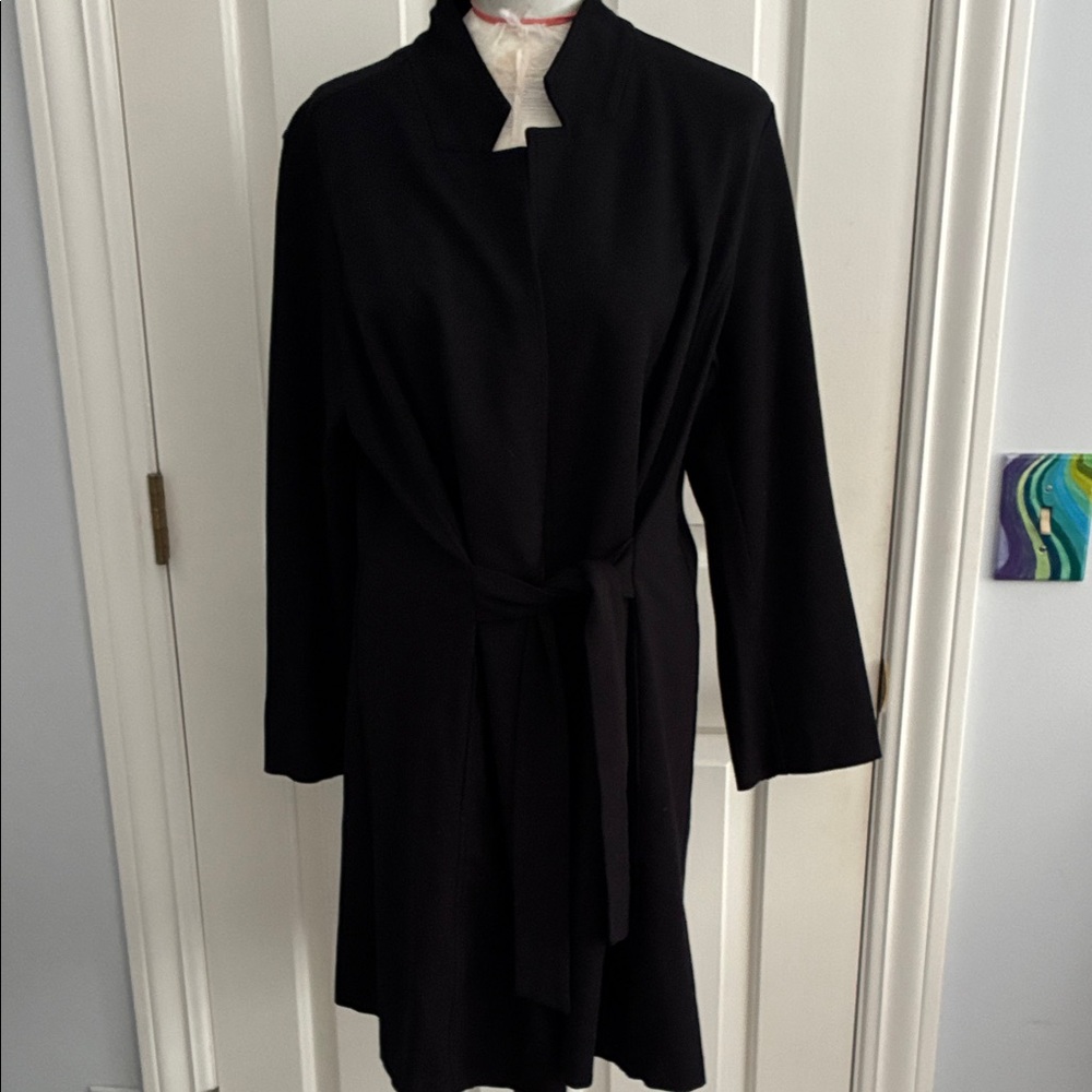 Eileen Fisher Black Italian Fabric Coat